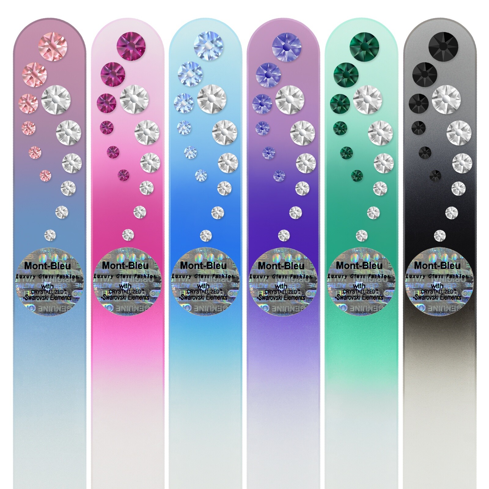 Set of 6 Glass Nail Files COC-M1-6