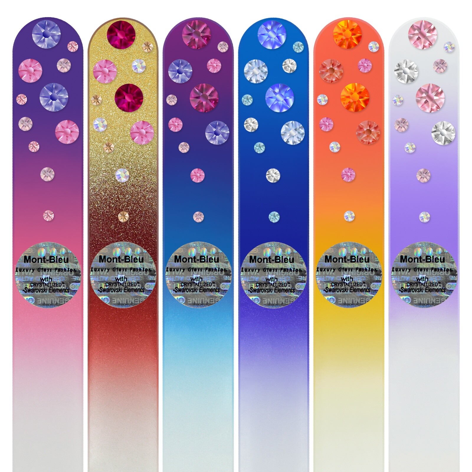 Set of 6 Glass Nail Files WC-M1-6