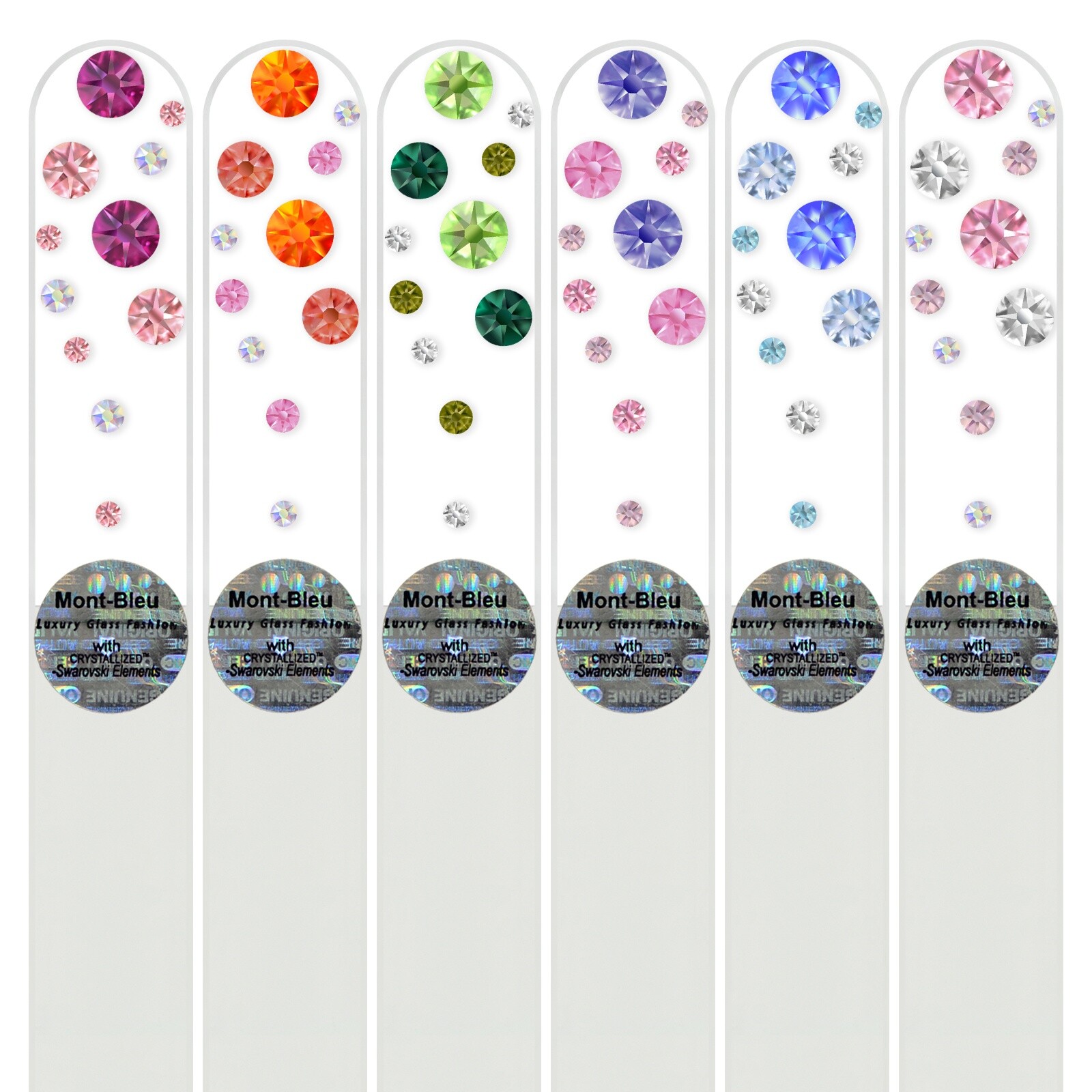 Set of 6 Glass Nail Files W-M1-6