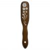 Mont Bleu Wood Hair Brush with Boar Bristles and Swarovski Crystals - Flowers