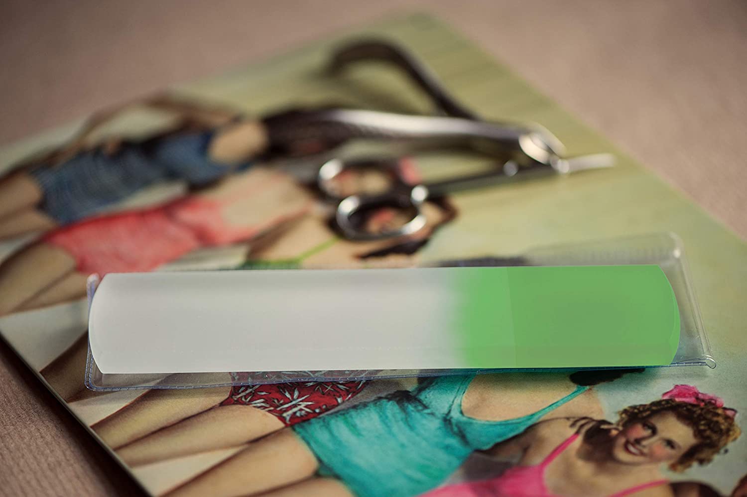 Original Foot Scraper & Callus Remover - all in one Glass Foot File | Green