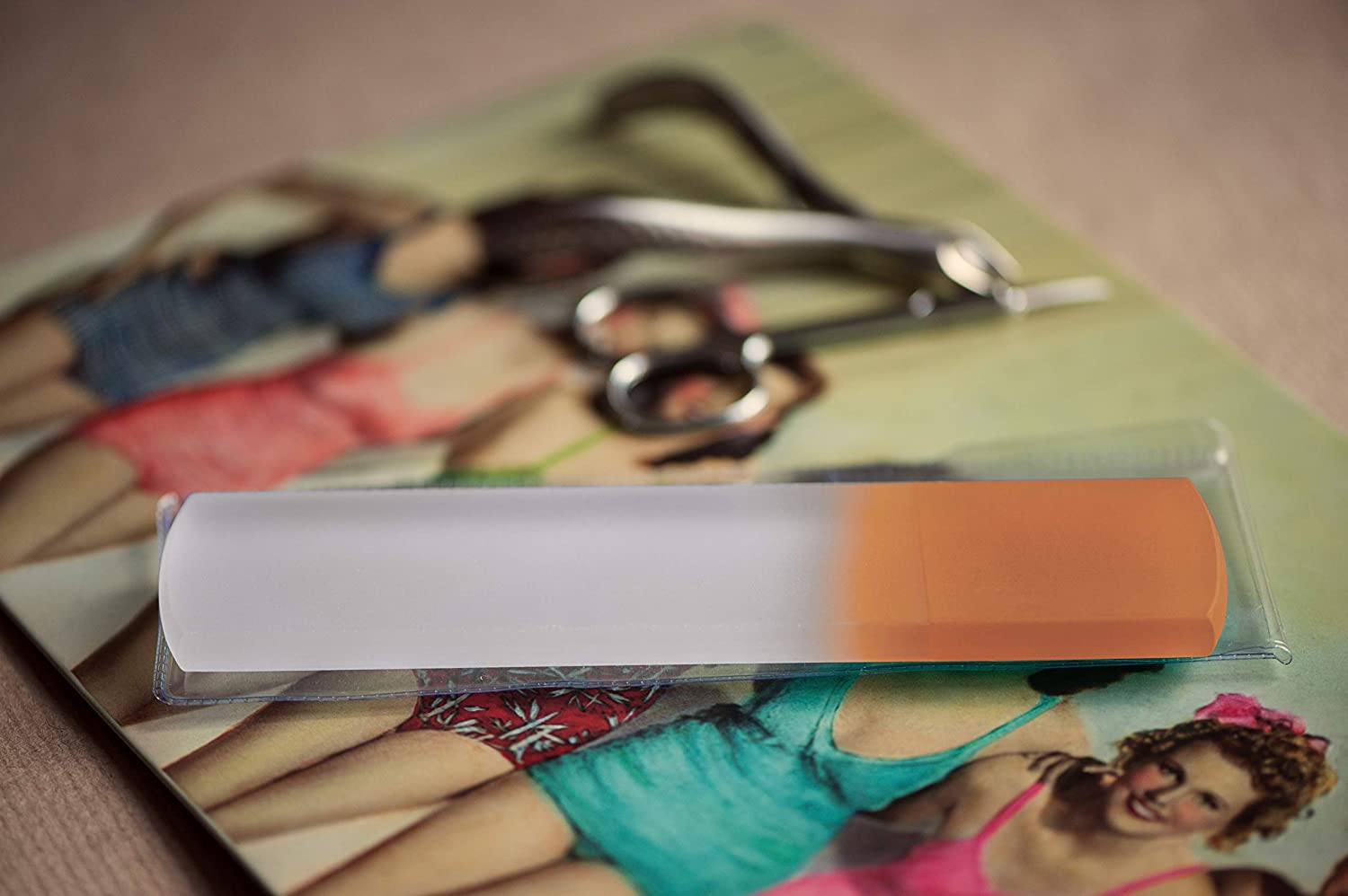 Original Foot Scraper & Callus Remover - all in one Glass Foot File | Orange