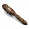 Mont Bleu Wood Hair Brush with Boar Bristles and Swarovski Crystals - Blossom