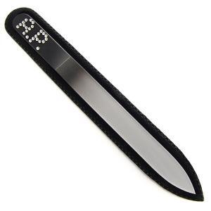 Personallized glass nail file black EXL-4M