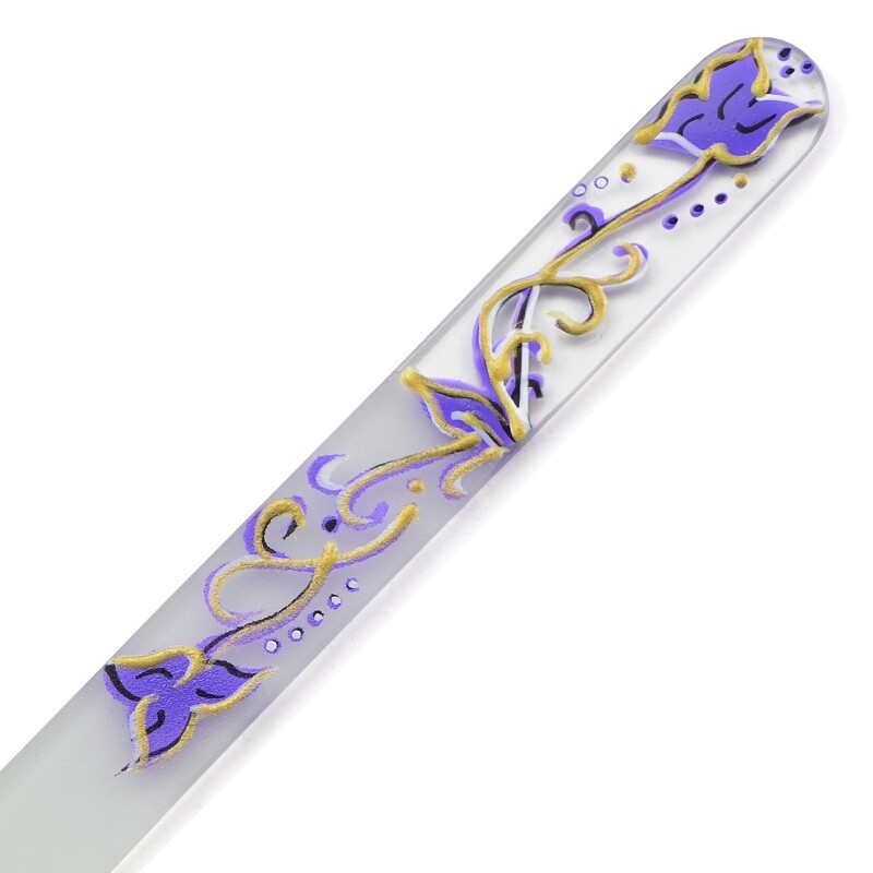 Hand painted glass nail file 303GM3 Mont bleu Store
