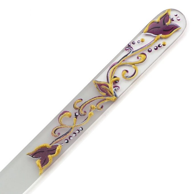 Hand painted glass nail file 303-GM4
