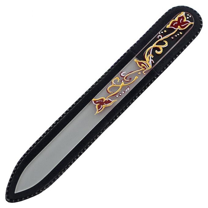 Hand painted glass nail file 303-GM8