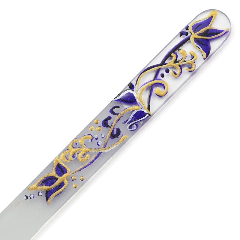 Hand painted glass nail file 303GM11 Mont bleu Store