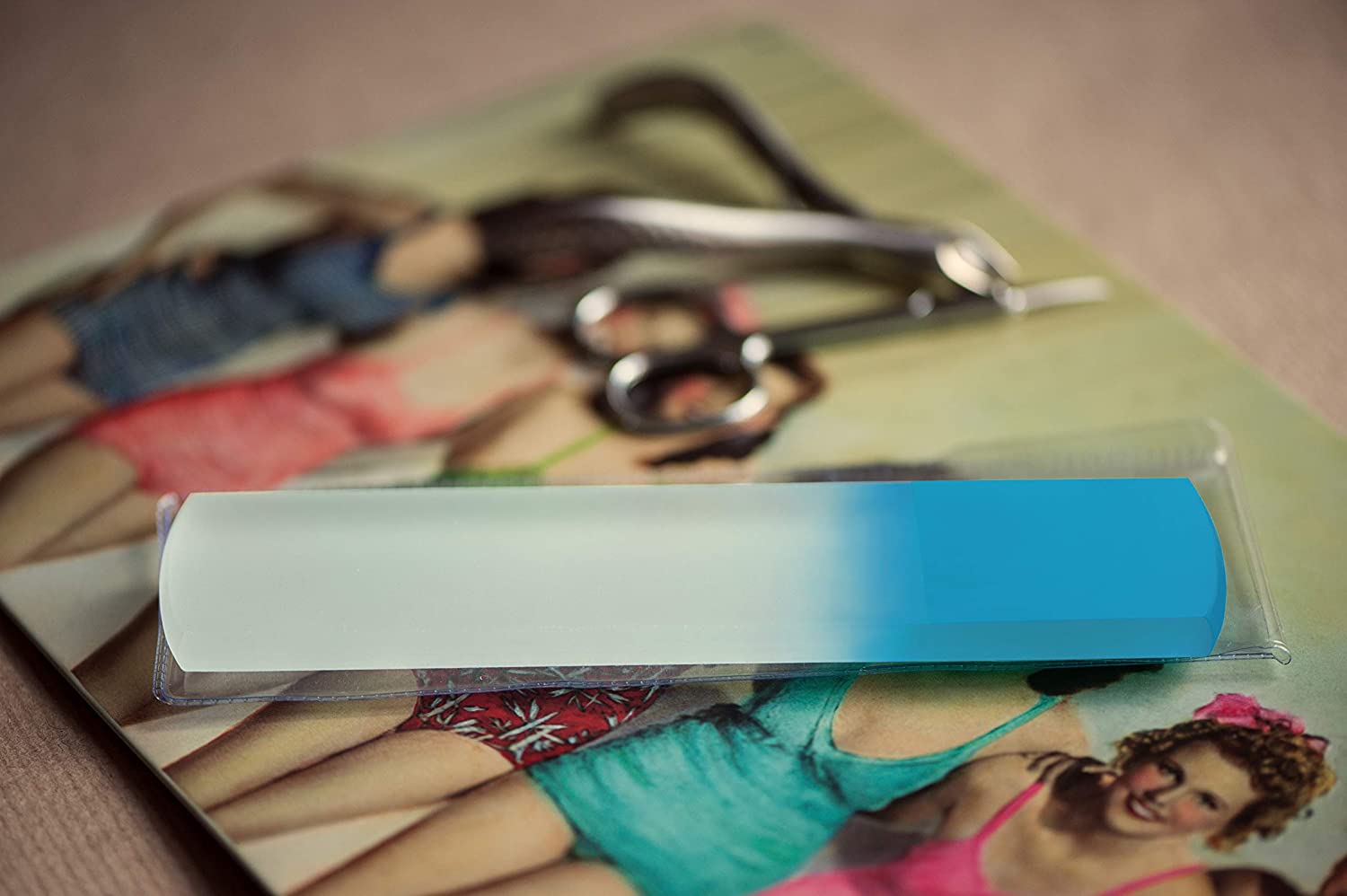 Original Foot Scraper & Callus Remover - all in one Glass Foot File | Blue