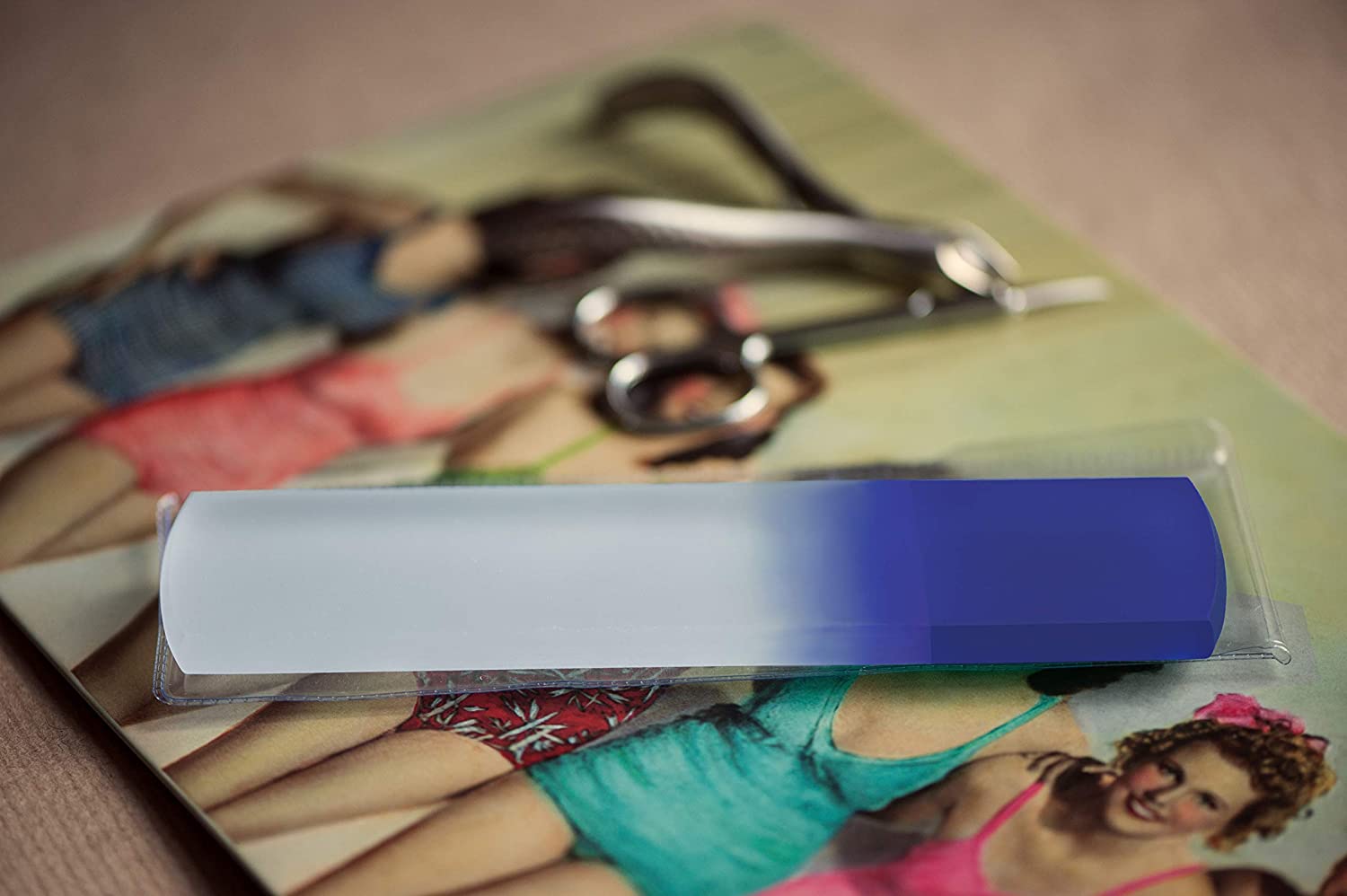 Original Foot Scraper & Callus Remover - all in one Glass Foot File | Cyan