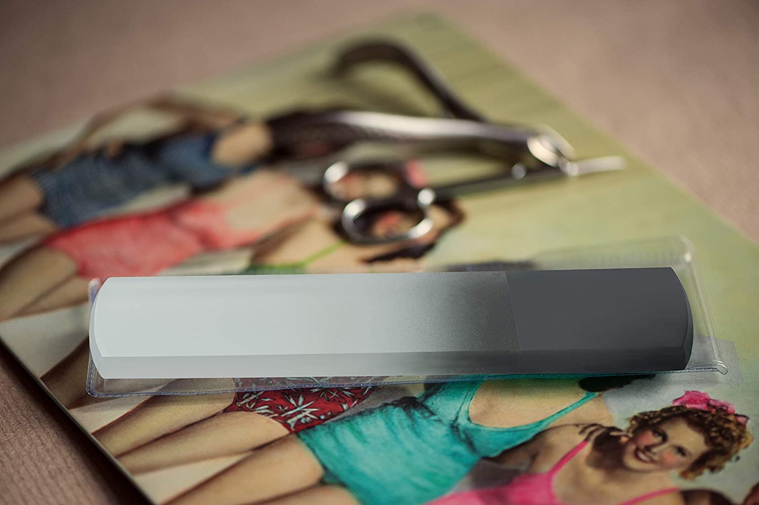 Original Foot Scraper & Callus Remover - all in one Glass Foot File | Black