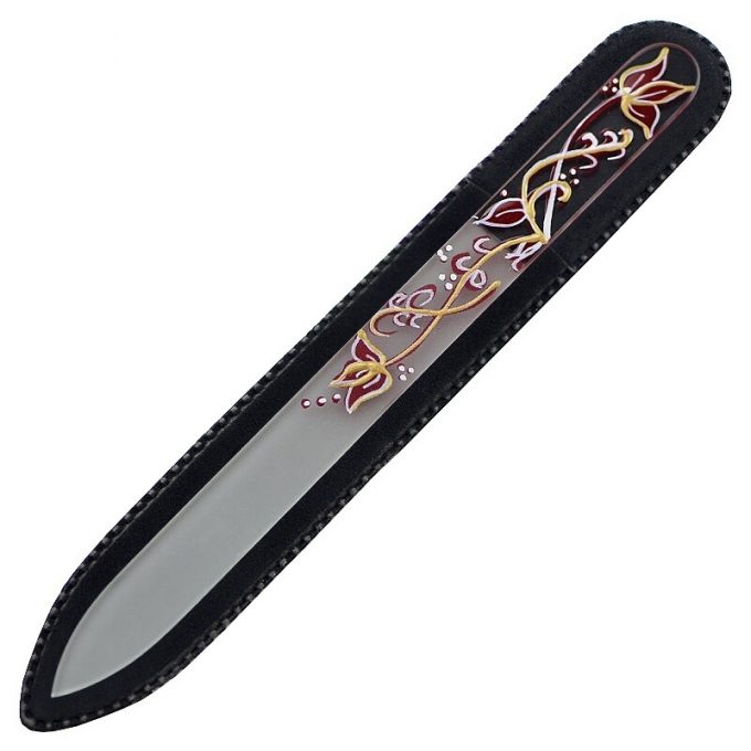 Hand painted glass nail file 303-GM14
