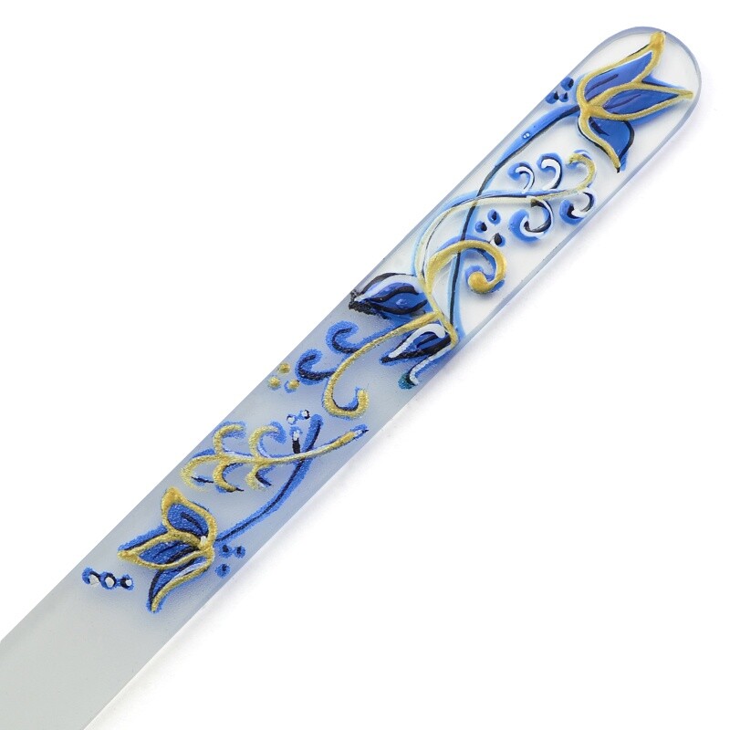 Hand painted glass nail file 303GM15 Mont bleu Store