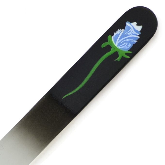 Hand painted crystal nail file Rose 303-D11