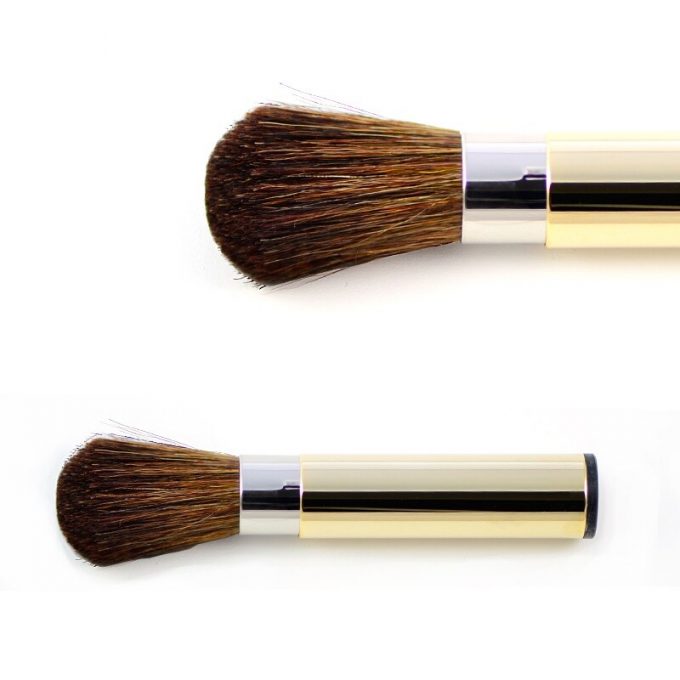 Retractable Blusher brush with brown mountain goat hair 3032
