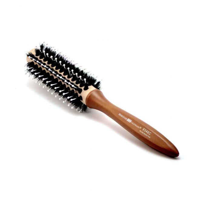 Radial ceramic hair brush with boar bristles 9346