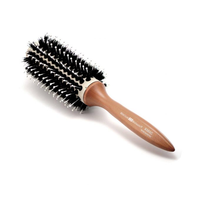 Radial ceramic hair brush with boar bristles 9360