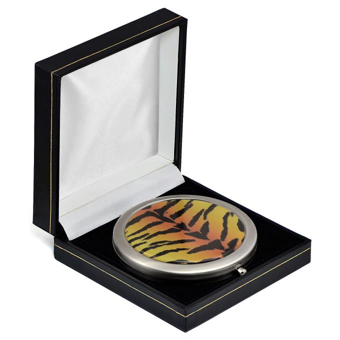 Tiger Print Compact Mirror