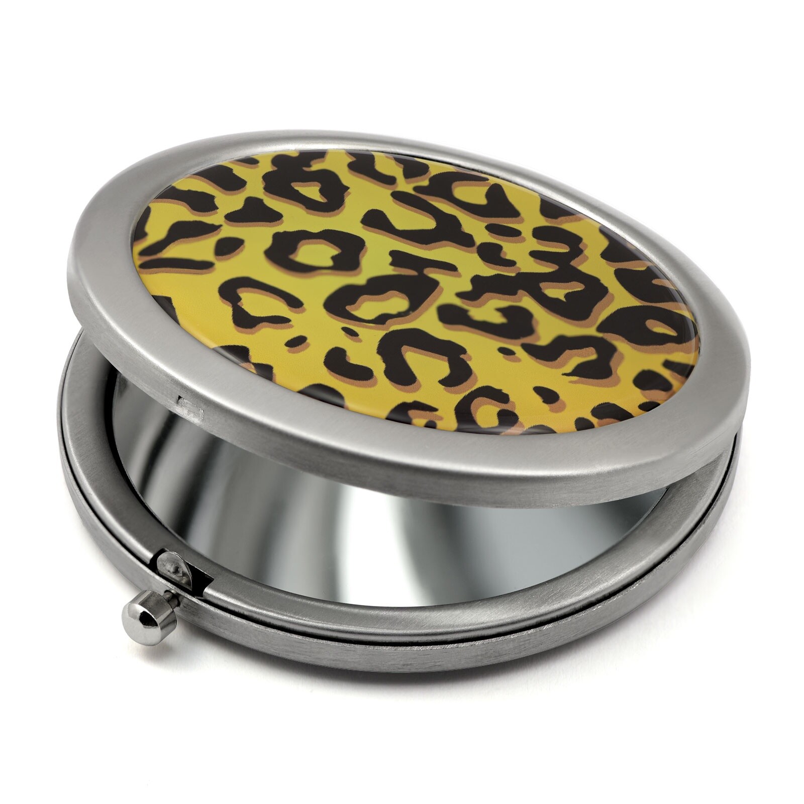 Leopard Print Compact Mirror