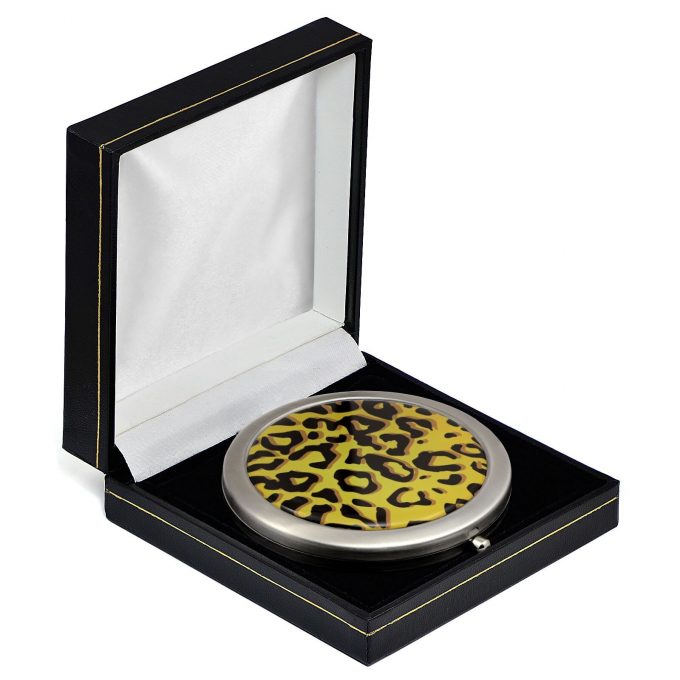 Leopard Print Compact Mirror