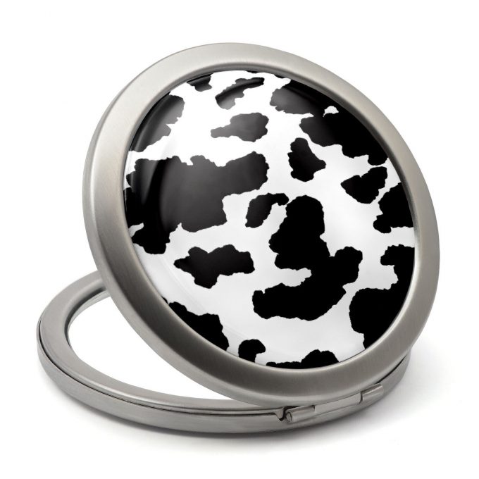 Cow Print Compact Mirror