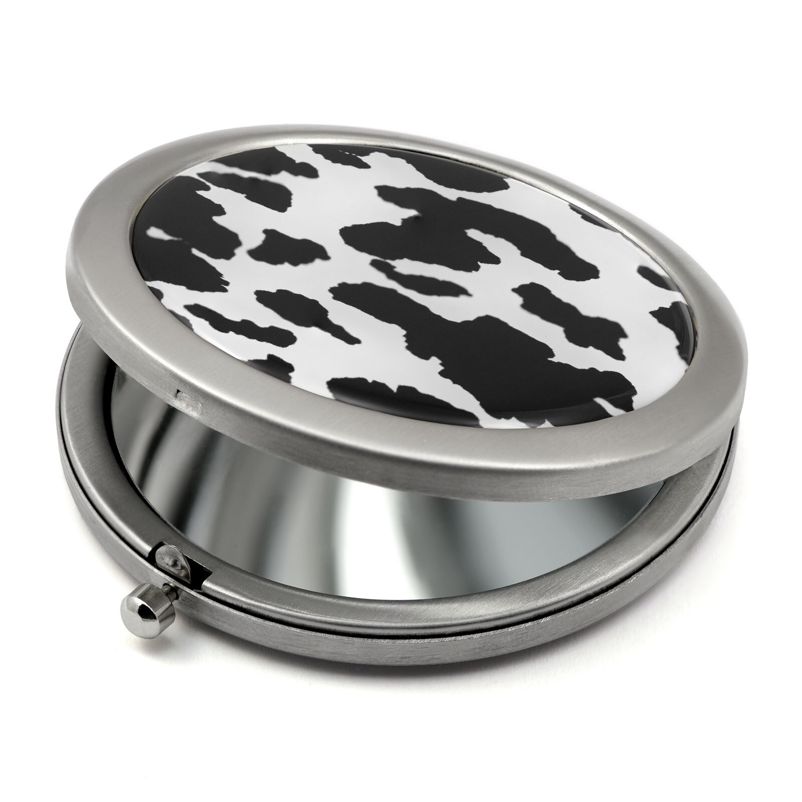 Kompaktowe lusterko z nadrukiem krowy