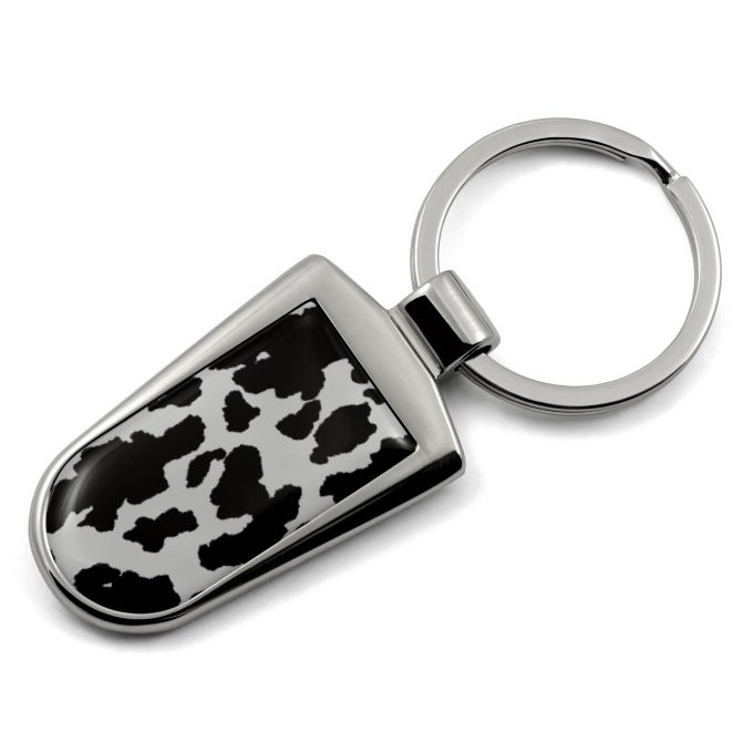 Cow Print Key Ring
