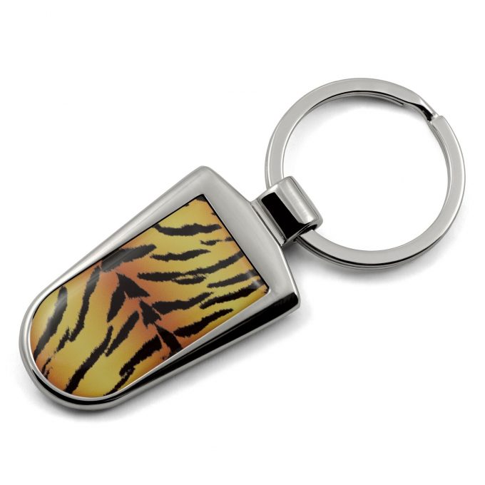 Tiger Print Key Ring