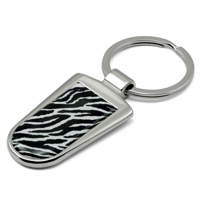 Zebra Print Key Ring