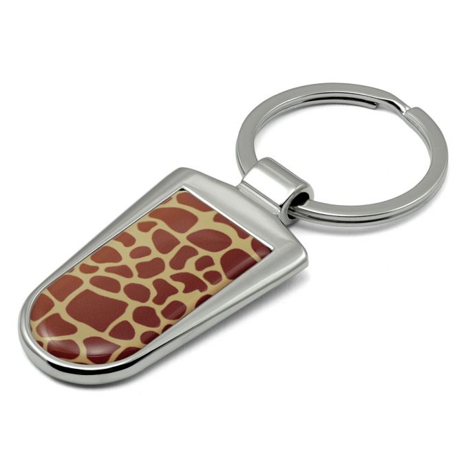 Giraffe Print Key Ring