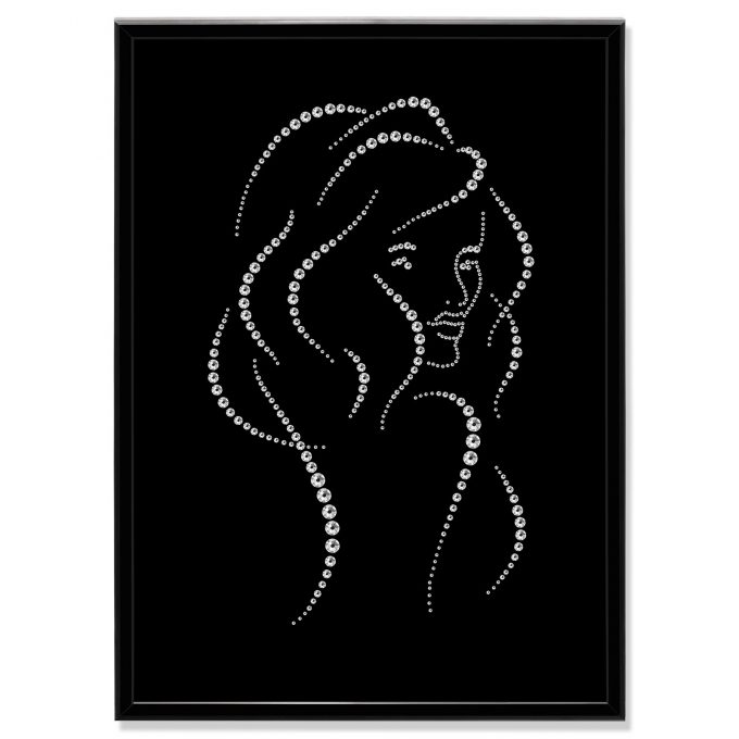 Kryształowy obraz artystyczny Kobieta MBP-10