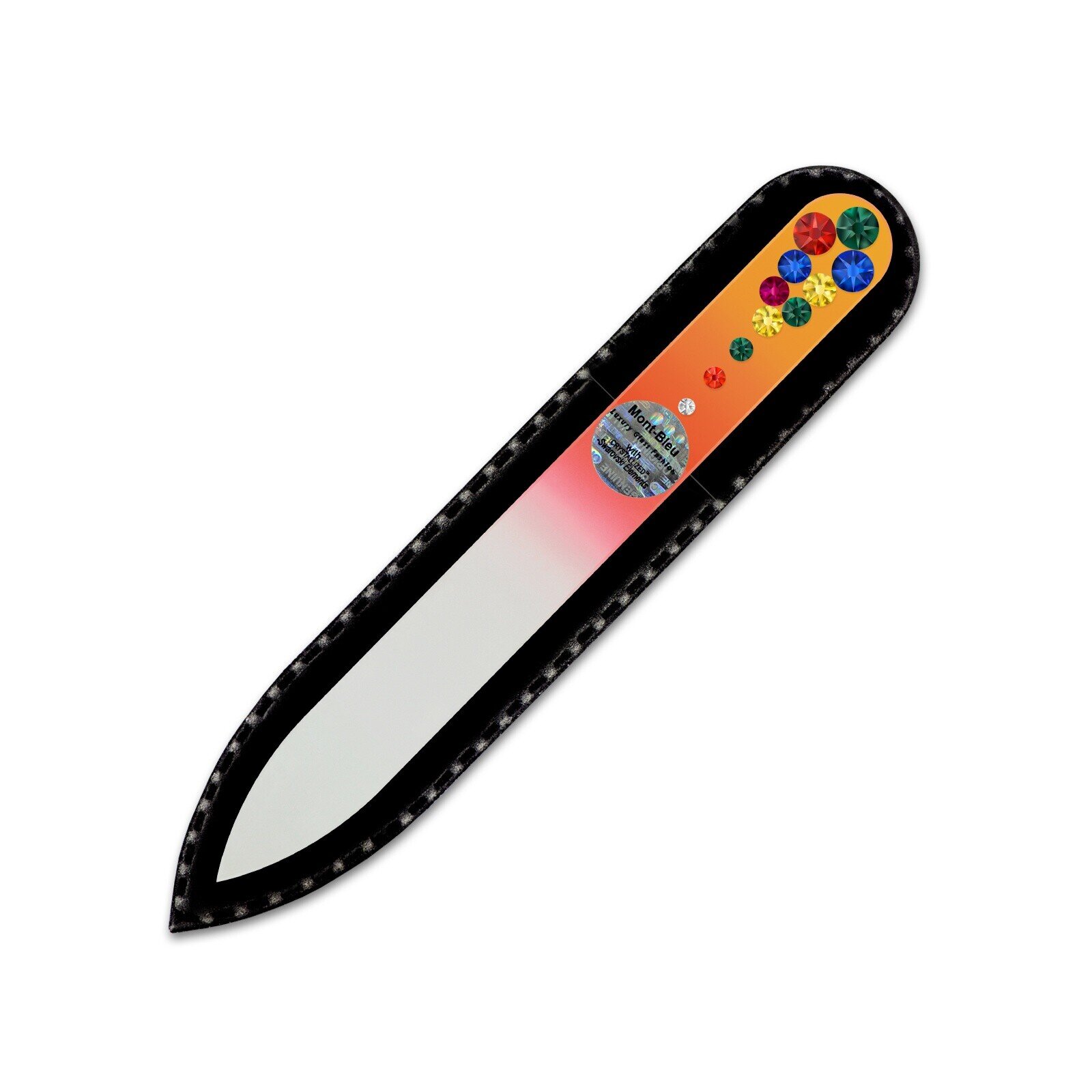 Small glass nail file with Swarovski crystals MC-S1-12
