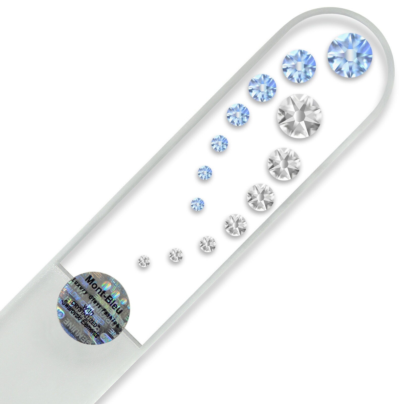 Mont Bleu Large Glass Nail File with crystals CO-B