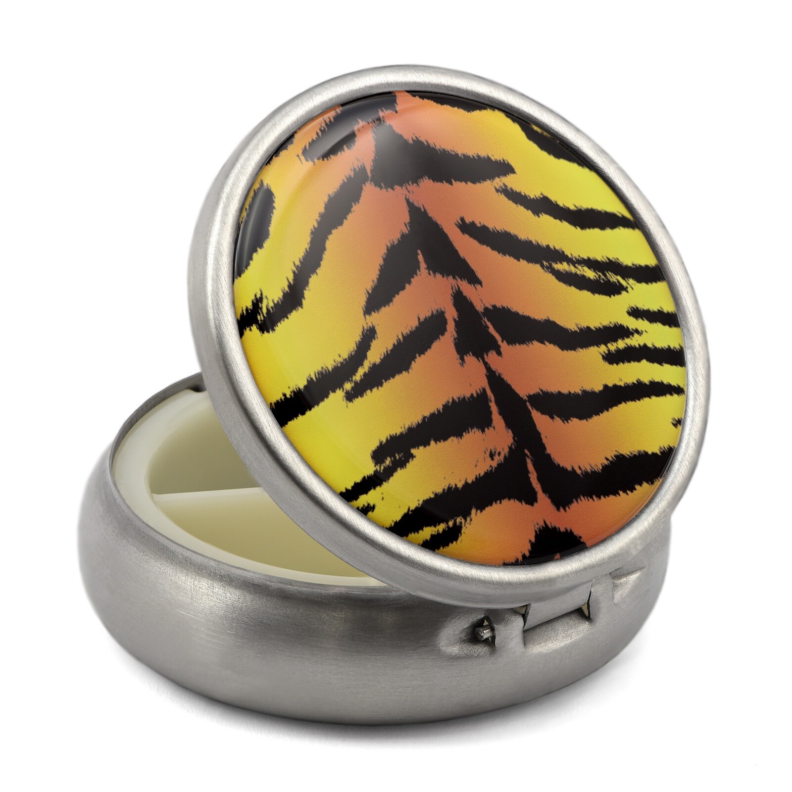 Pill Box with Tiger Print