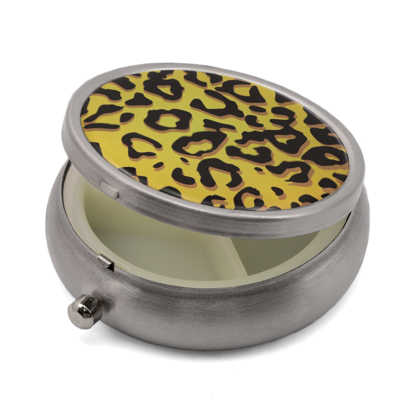 Pill Box with Leopard Print