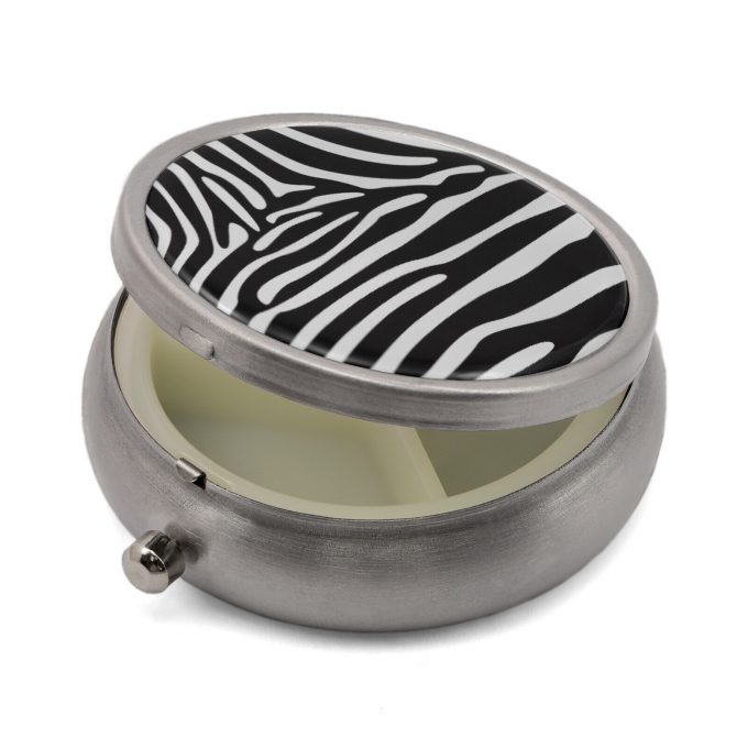 Pill Box with Zebra Print