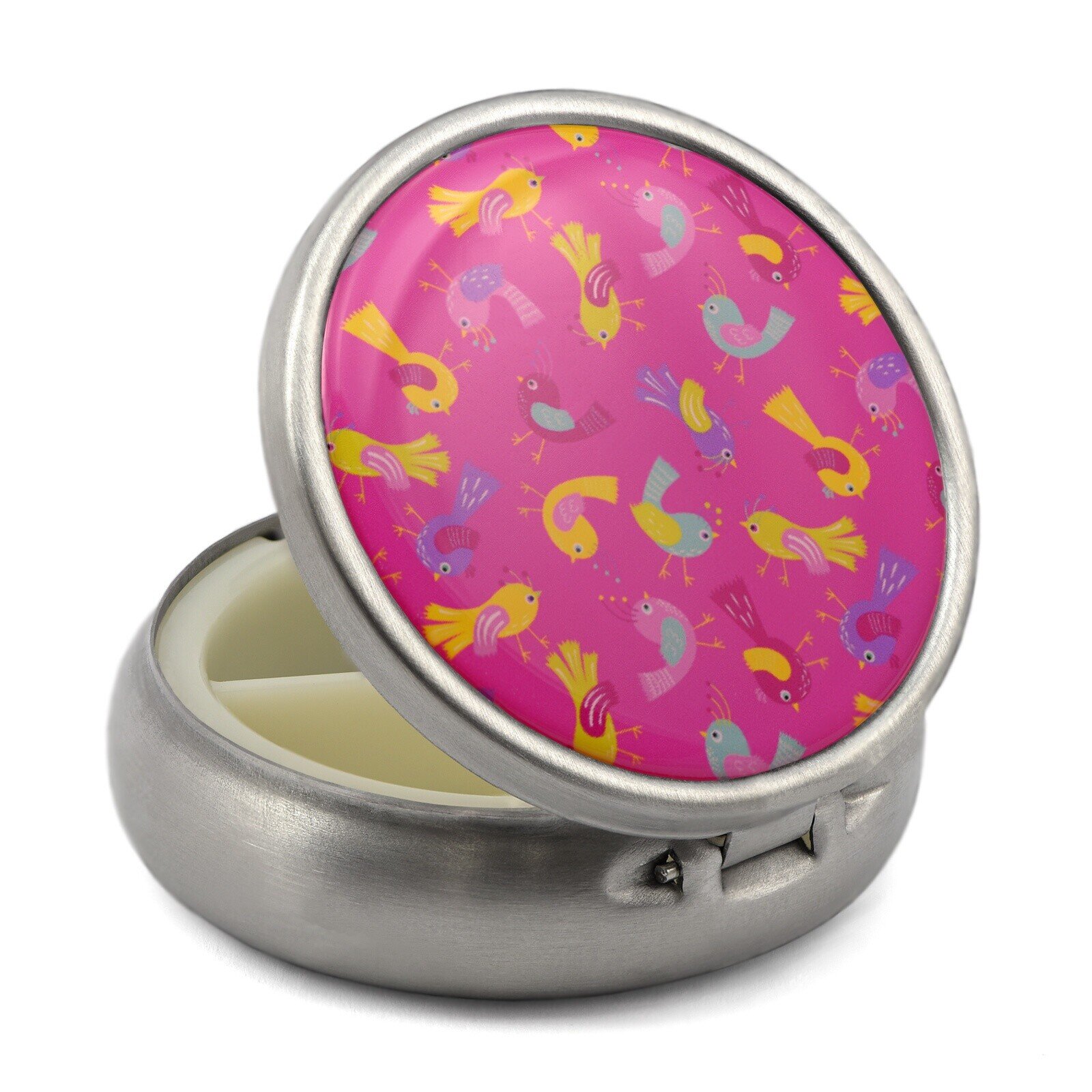 Pill Box with Birds Print Pill Box with Birds Print