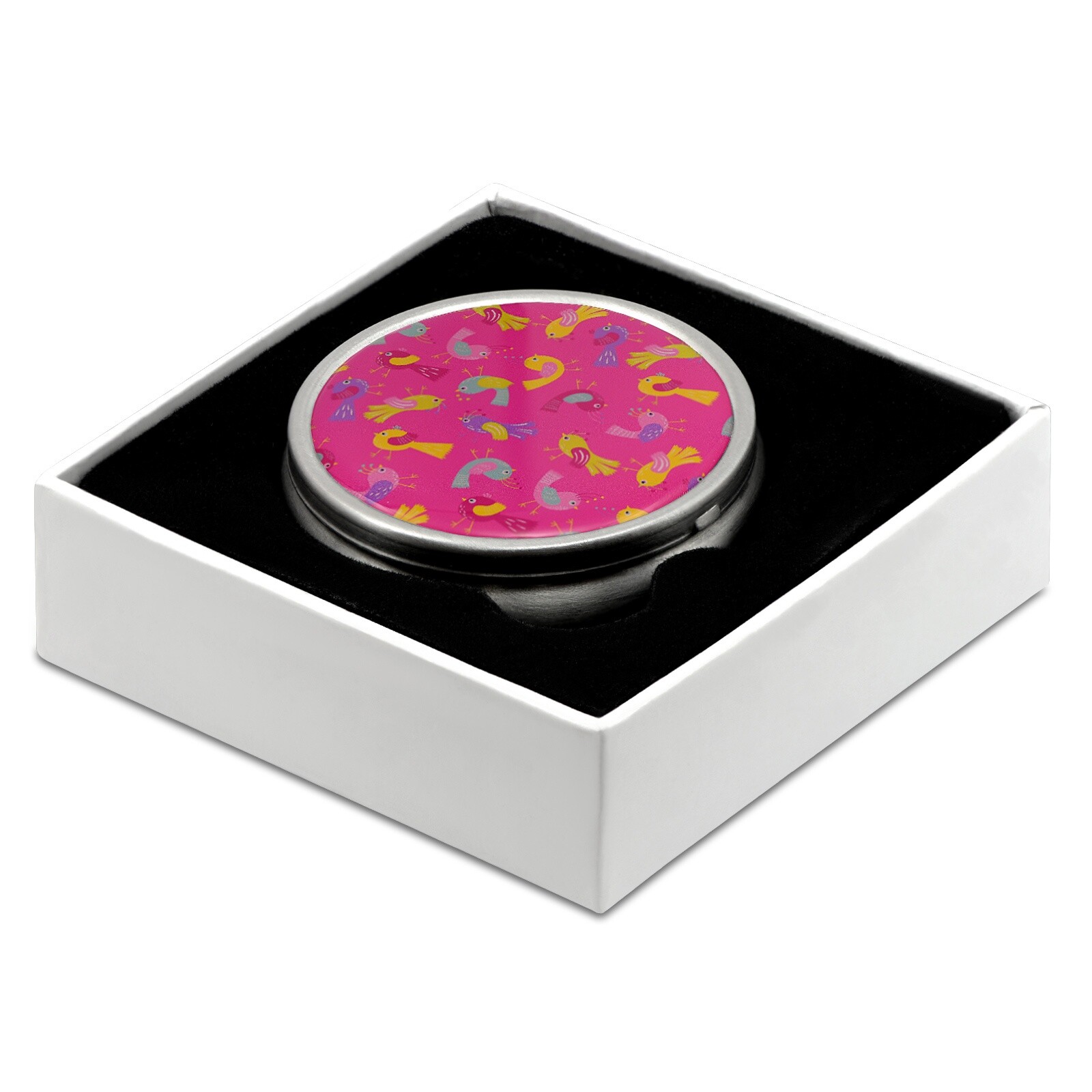 Pill Box with Birds Print Pill Box with Birds Print