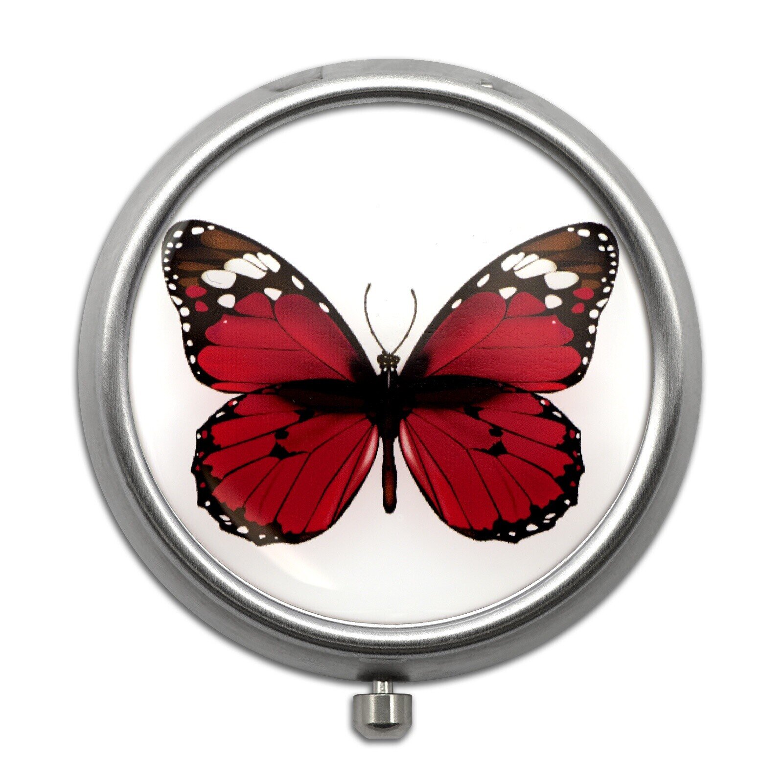 Pill Box with Butterfly Print