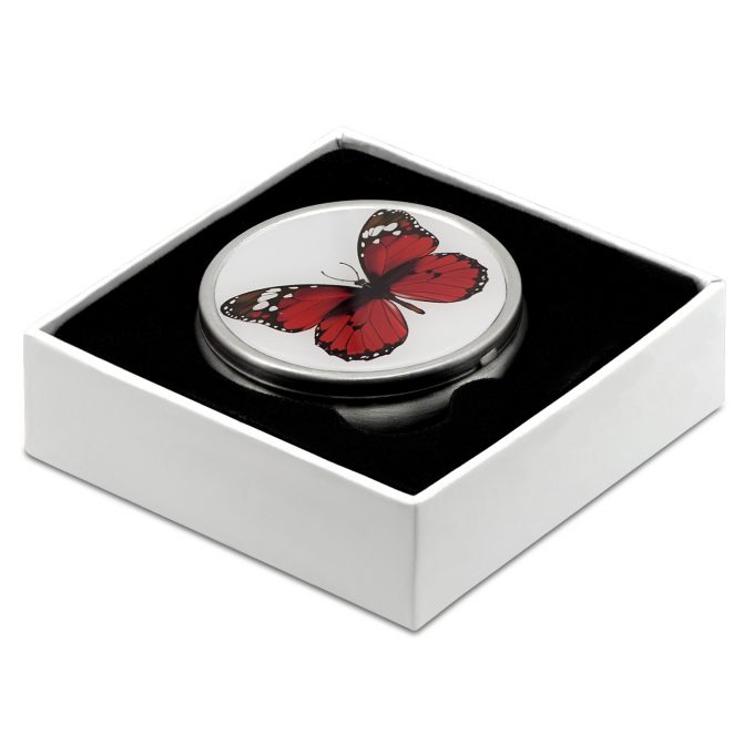 Pill Box with Butterfly Print