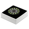 Pill Box in Black Color with Swarovski Crystals Sun Design