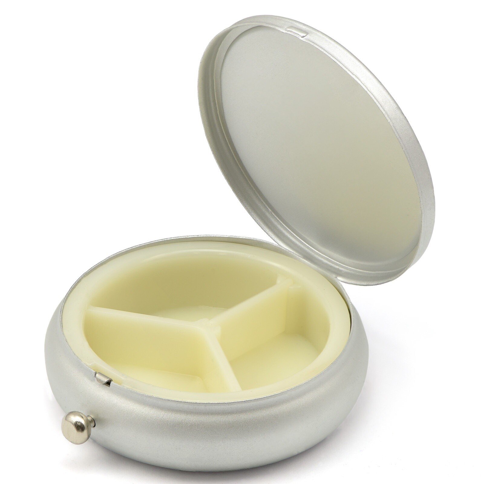 Pill Box in Silver Color with Swarovski Crystals Waterfall Design Pill Box in Silver Color with Swarovski Crystals Waterfall Design