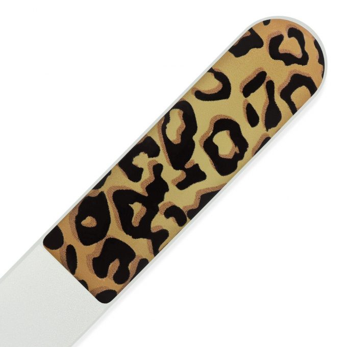 Leopard Print Glass Nail File