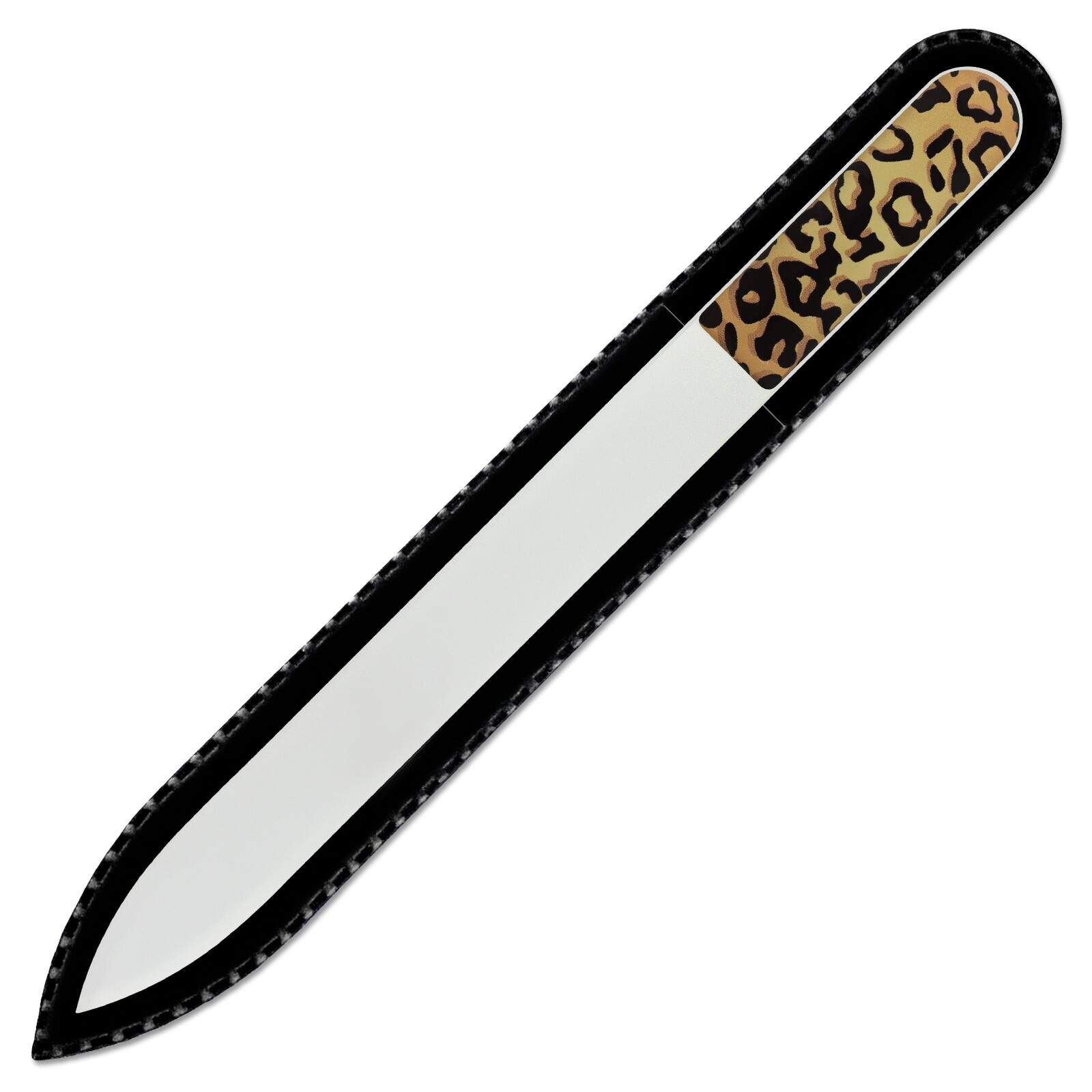Leopard Print Glass Nail File