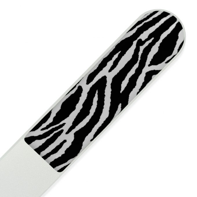 Zebra Print Glass Nail File