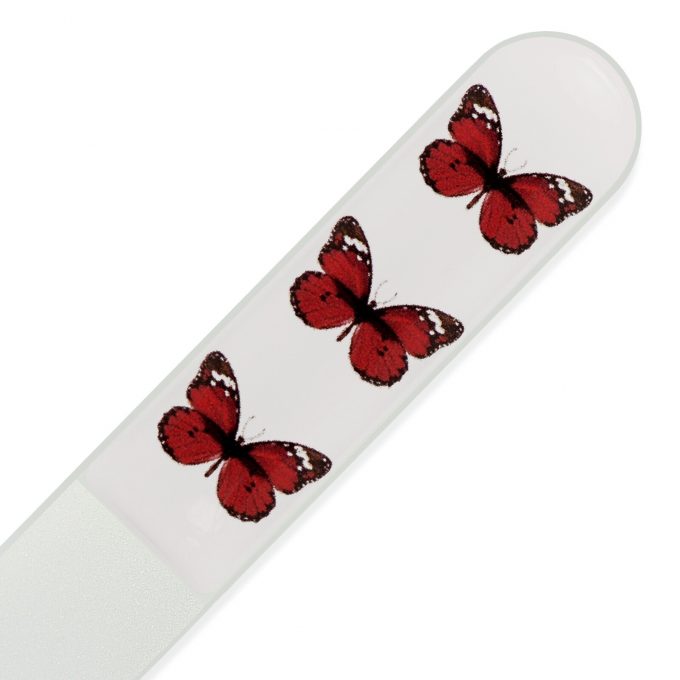 Butterfly Print Glass Nail File