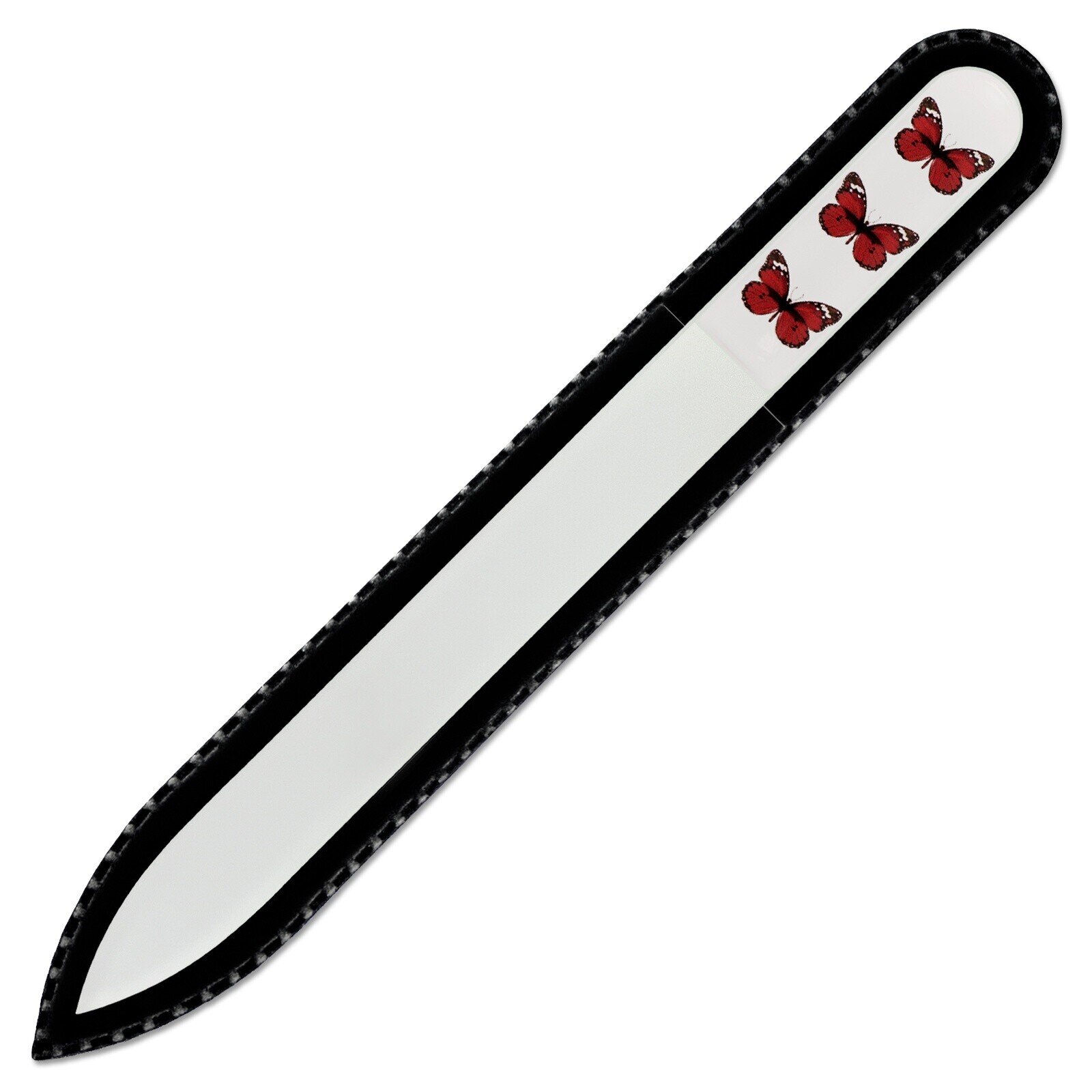 Butterfly Print Glass Nail File