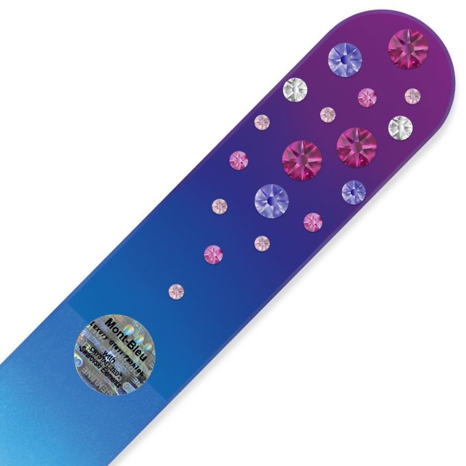 Mont Bleu Large Glass Nail File with crystals WC-B
