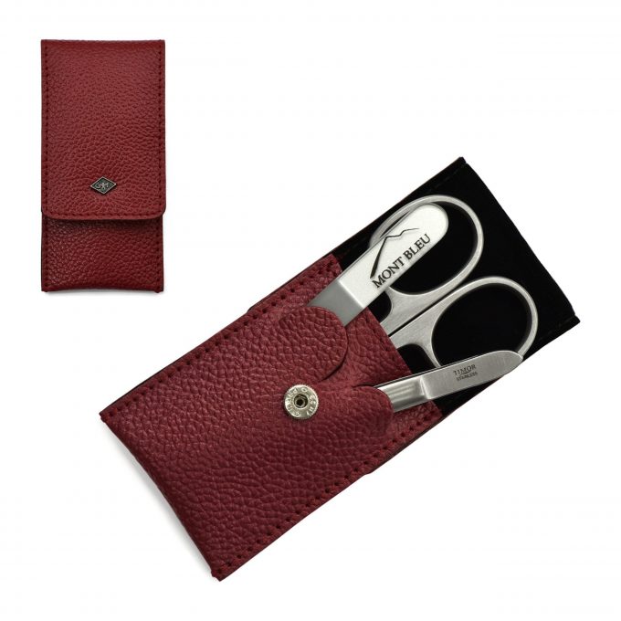 Giesen & Forsthoff's Timor 3-piece Manicure Set in Red Leather Case