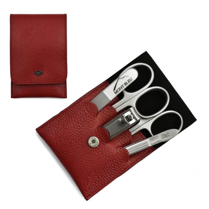 Giesen & Forsthoff's Timor 5-piece Manicure Set in Red Leather Case